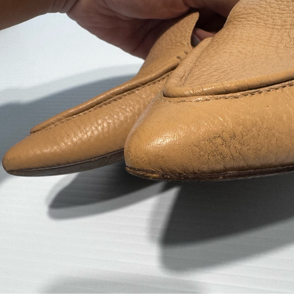 Vionic Noah Tan Leather Pointy Toes Flats Size 7.5 - Picture 7 of 16